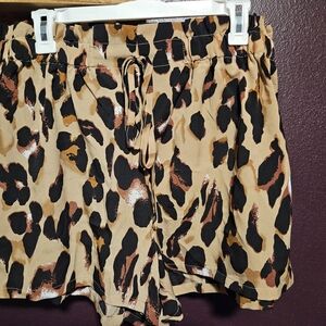 SHEIN High Waist Leopard Print Shorts